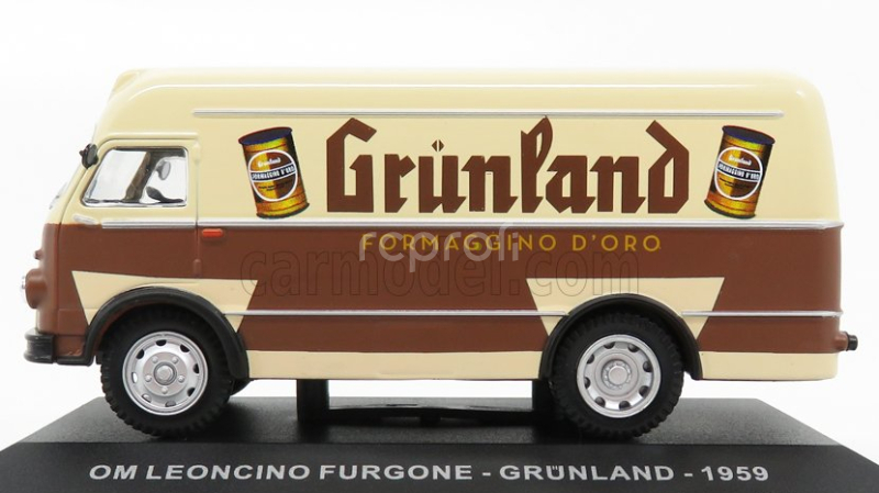 Edicola Om Fiat Leoncino Truck Van Grunland Formaggino D'oro 1959 1:43 Hnedá béžová