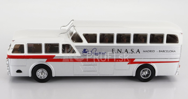 Edicola Pegaso Z-403 Monoscocca Bus E.n.a.s.a. Madrid-barcellona 1951 1:43 Strieborná biela červená