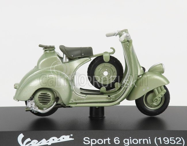 Edicola Piaggio Vespa 6 Giorni 1952 1:18 svetlozelená