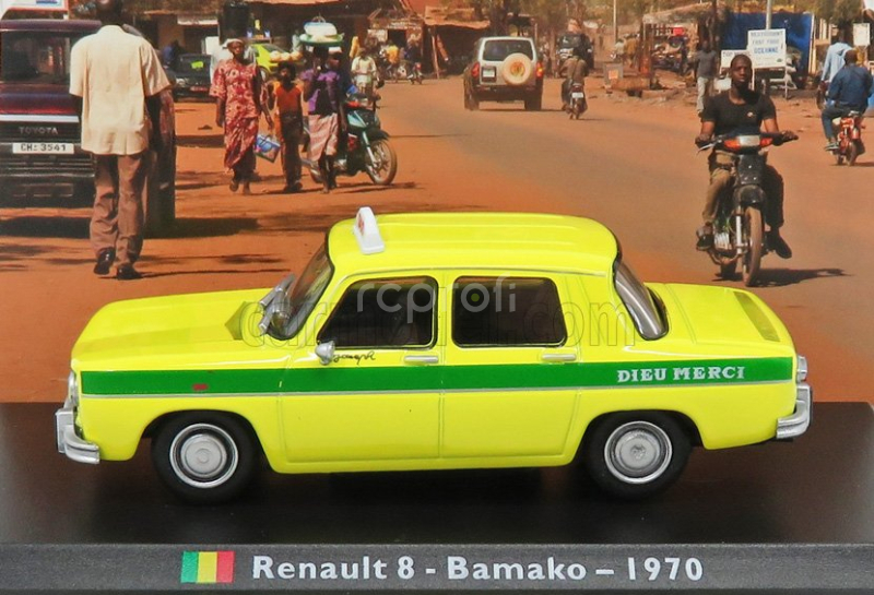 Edicola Renault 8 Taxi Bamako 1970 1:43 Žltozelená