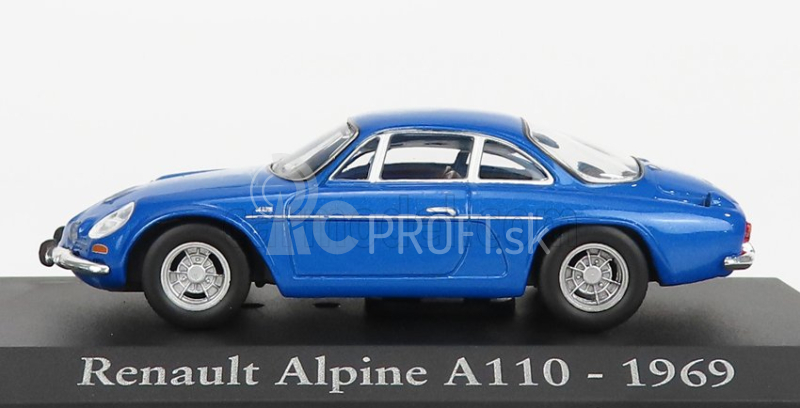 Edicola Renault Alpine A110 1969 - Strieborné kolesá - Con Vetrina - S vitrínou 1:43 Blue Met