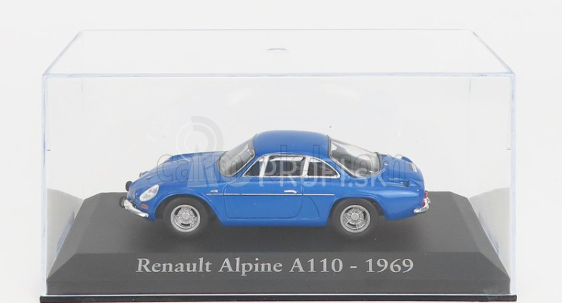 Edicola Renault Alpine A110 1969 - Strieborné kolesá - Con Vetrina - S vitrínou 1:43 Blue Met