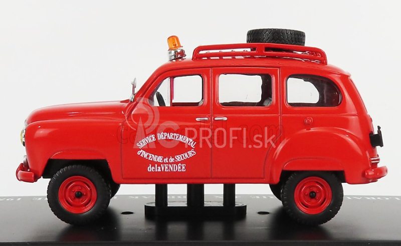 Edicola Renault Colorale Pompiers Break 4x4 Service Departemental D'incendie Et De Secours De La Vendee 1955 1:43 Red