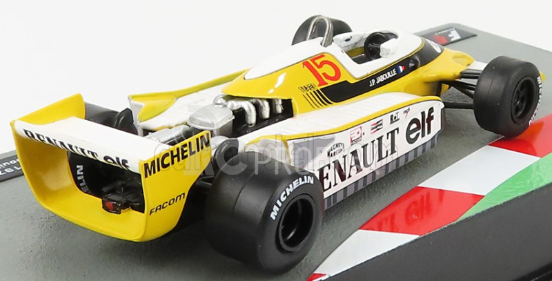 Edicola Renault F1 Rs10 N 15 Sezóna 1979 Jean Pierre Jabouille 1:43 žltá biela