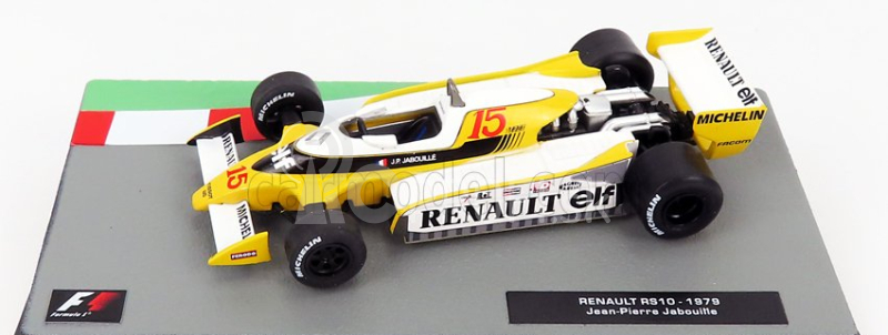 Edicola Renault F1 Rs10 N 15 Sezóna 1979 Jean Pierre Jabouille 1:43 žltá biela