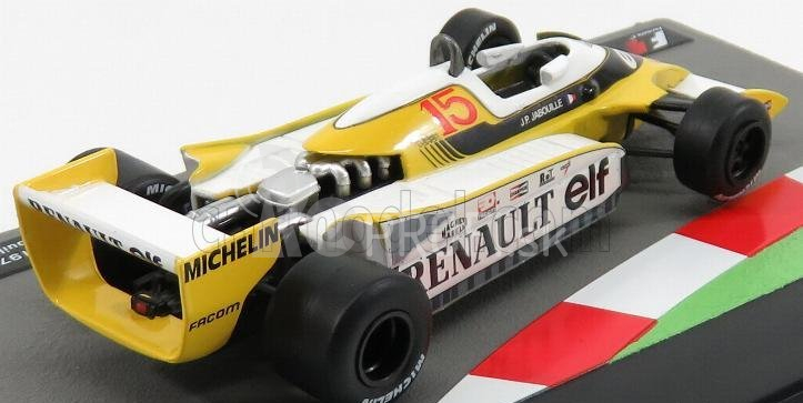 Edicola Renault F1 Rs10 N 15 Sezóna 1979 Jean Pierre Jabouille 1:43 žltá biela