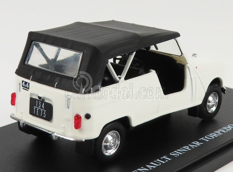 Edicola Renault R4 Sinpar Torpedo Cabriolet uzavretý 1964 1:43 biela čierna