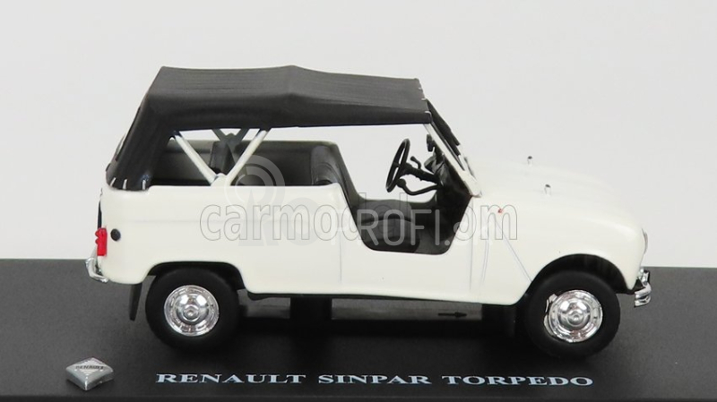 Edicola Renault R4 Sinpar Torpedo Cabriolet uzavretý 1964 1:43 biela čierna