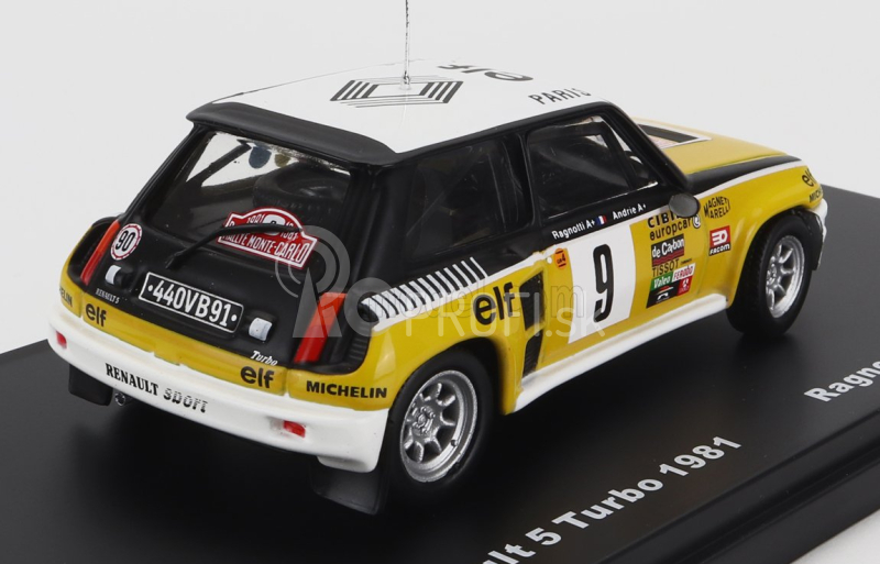 Edicola Renault R5 Turbo N 9 Winner Rally Montecarlo 1981 J.ragnotti - J.m.andrie 1:43 Žltá Biela Čierna