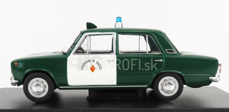 Edicola Seat fiat 124d Agrupacion De Trafico Police 1973 - Con Vetrina - S vitrínou 1:24 Green White