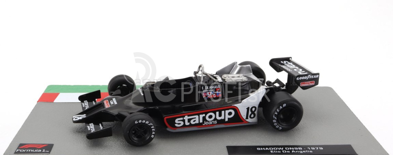 Edicola Shadow F1 Dn9 N 18 Sezóna 1979 Elio De Angelis 1:43 čierna strieborná