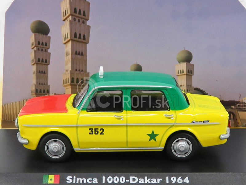 Edicola Simca 1000 Taxi Dakar 1964 1:43 Žltá zelená červená