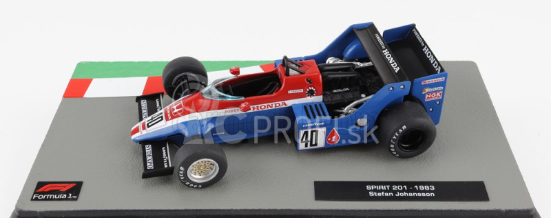 Edicola Spirit F1 201 Honda N 40 Sezóna 1983 Stefan Johansson 1:43 Modrá červená