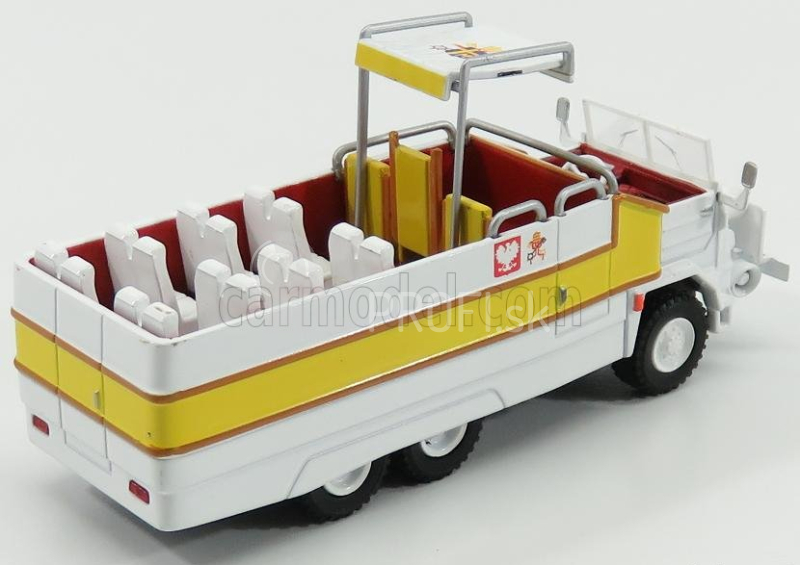 Edicola Star 660 Truck Minibus Open Papamobile (papa) Pope 1974 1:72 bielo žltá