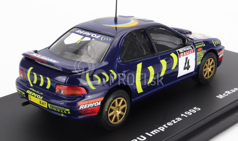 Edicola Subaru Impreza 555 N 4 Winner Rally Rac Lombard 1995 C.mcrae - D.ringer 1:43 Modrá