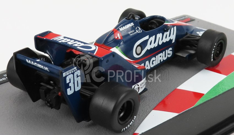 Edicola Toleman F1 Tg183b N 36 Sezóna 1983 Bruno Giacomelli 1:43 Modrá červená