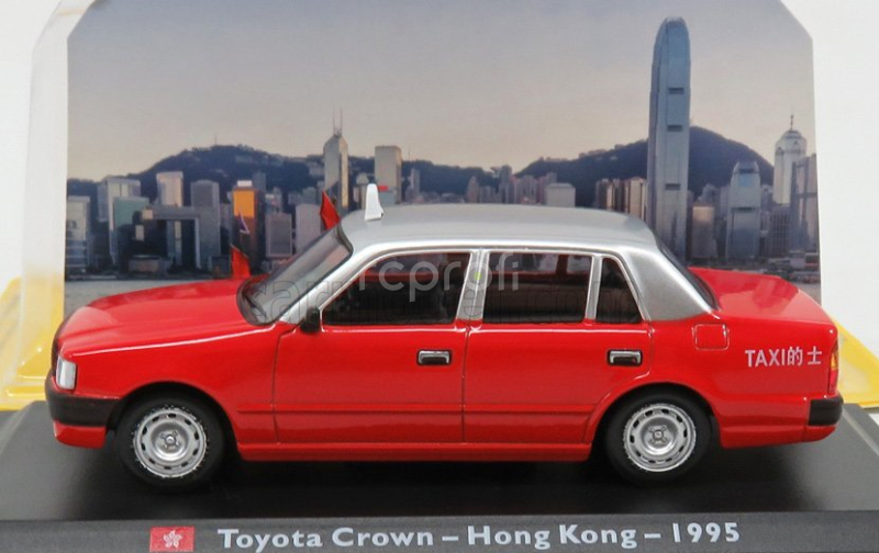 Edicola Toyota Crown Taxi Hong-Kong 1995 1:43 Červená strieborná