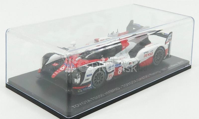 Edicola Toyota Ts050 Hibrid 2.4l Turbo V6 Team Gazoo Racing N 8 24h Le Mans 2017 S.buemi - K.nakajima - A.davidson 1:43 Biela červená čierna