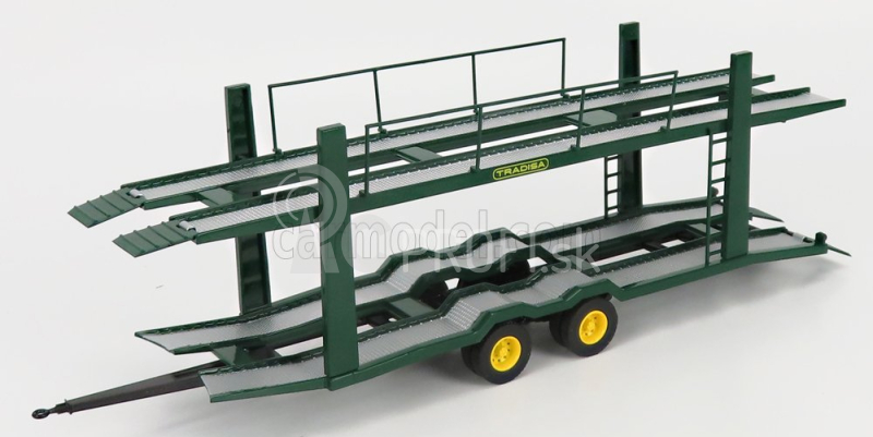 Edicola Trailer Rimorchio Trailer For Pegaso 1060l Truck Car Transporter Tradisa Bisarca 1969 1:43 Green Yellow