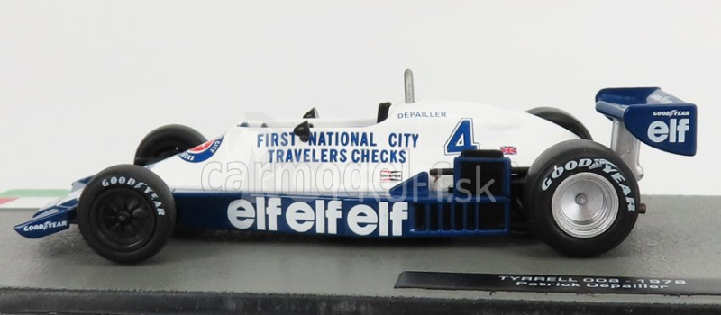 Edicola Tyrrell F1 008 N 4 Sezóna 1978 Patrick Depailler 1:43 Modrá biela