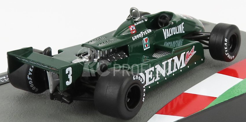 Edicola Tyrrell F1 011 Denim N 3 Sezóna 1982 Michele Alboreto 1:43 Zelená