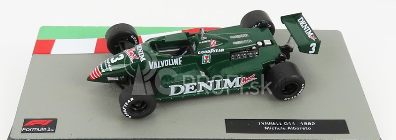 Edicola Tyrrell F1 011 Denim N 3 Sezóna Gp 1982 Michele Alboreto 1:43 Zelená