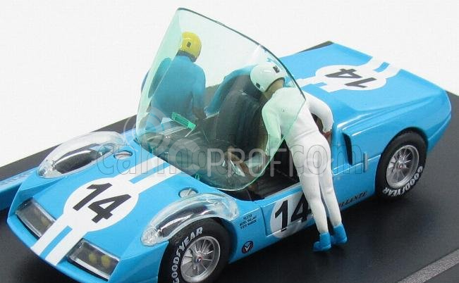 Edicola Vaillant Sport Proto N 14 Spider - S figúrkami 1:43 Svetlo modrá biela