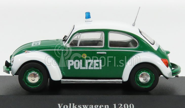 Edicola Volkswagen Beetle 1200 Polizei 1977 1:43 zelená biela