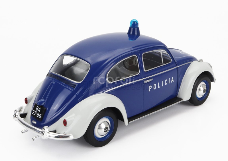 Edicola Volkswagen Beetle Kafer Maggiolino Portugal Policia Police 1974 1:24 modrá biela