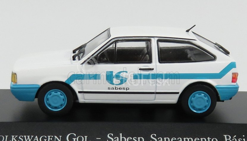 Edicola Volkswagen Gol Sabesp Saneamento Basico 1980 1:43 biela svetlomodrá