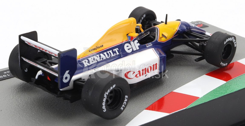 Edicola Williams F1 Fw14b Renault N 6 Sezóna 1992 Riccardo Patrese 1:43 Modrá žltá biela