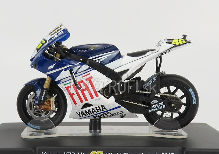 Edicola Yamaha Yzr M1 N 46 Motogp Sezóna 2007 Valentino Rossi 1:18 Biela Modrá