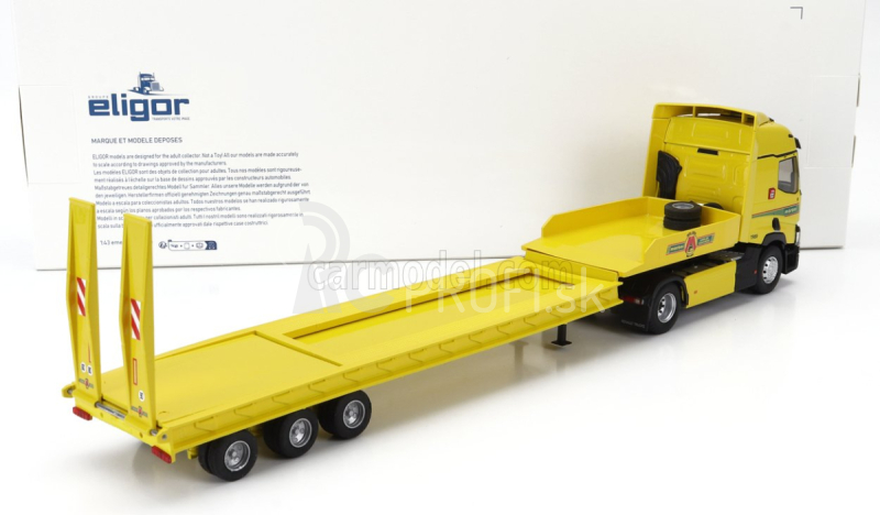 Eligor Renault T460 Truck Pianale Moroni Transports 2021 1:43 Žltá