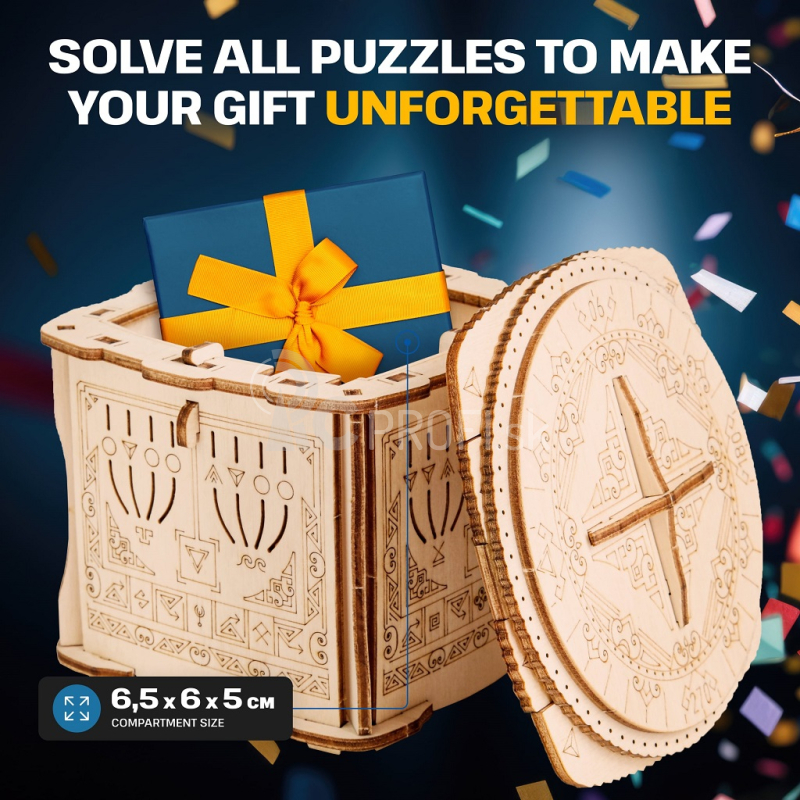 EscapeWelt 3D drevené puzzle Tajný zámok Box zložený