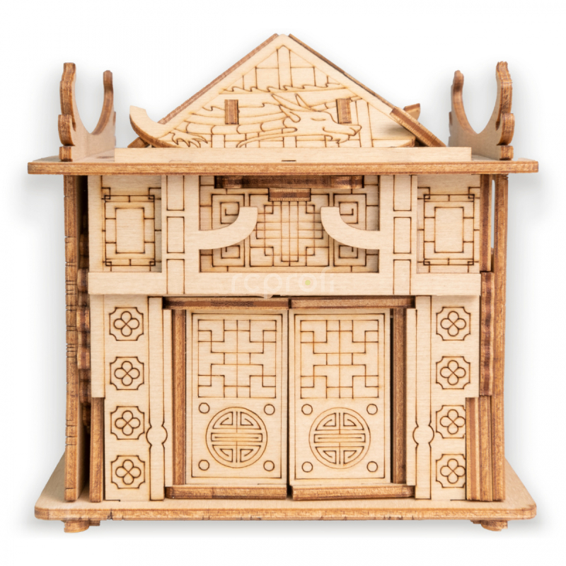 EscapeWelt Drevené puzzle Dragon House