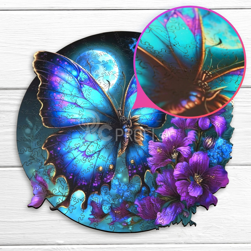 EscapeWelt Drevené svietiace puzzle Butterfly 500 dielikov