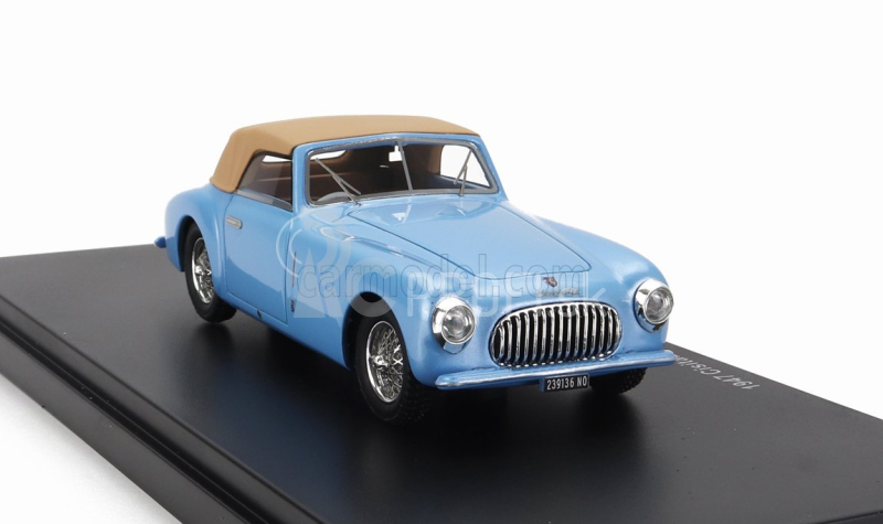 Esval model Cisitalia 202 Sc Stabilimenti Farina Cabriolet Closed 1947 1:43 Light Blue Cream