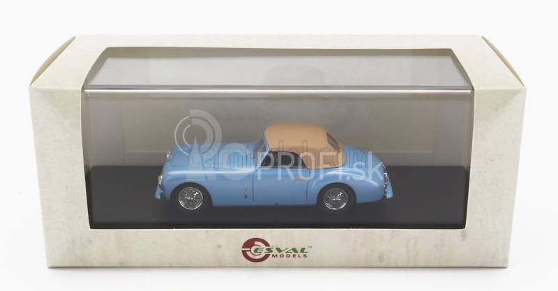 Esval model Cisitalia 202 Sc Stabilimenti Farina Cabriolet Closed 1947 1:43 Light Blue Cream