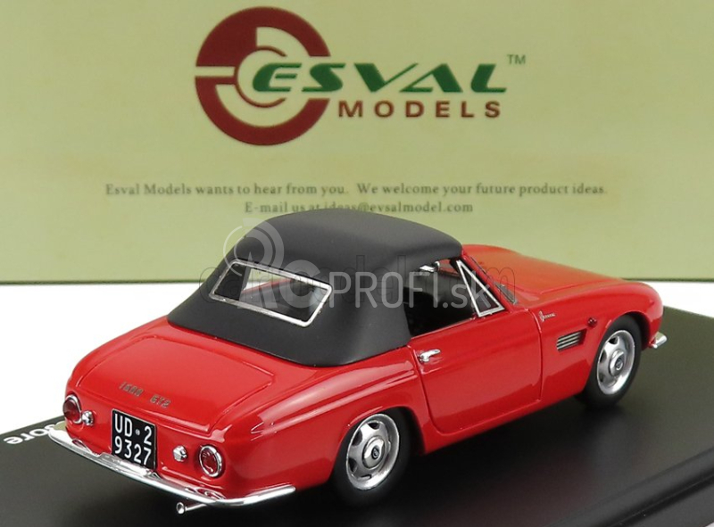 Esval model Osca 1600gt Fissore Cabriolet Closed 1963 1:43 Červená