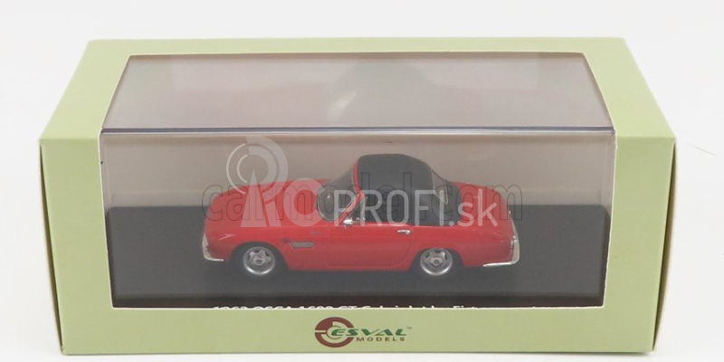 Esval model Osca 1600gt Fissore Cabriolet Closed 1963 1:43 Červená