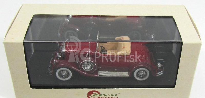 Esval model Pierce arrow Model B Roadster Open 1930 1:43 2 Tones Red