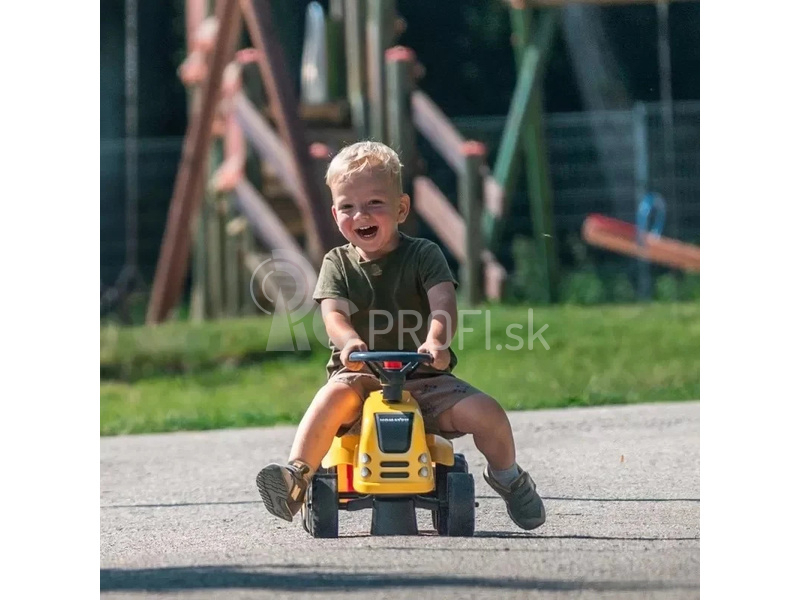 FALK - Detské odrážadlo Baby Komatsu s ťažným zariadením, lopatkou a hrabľami