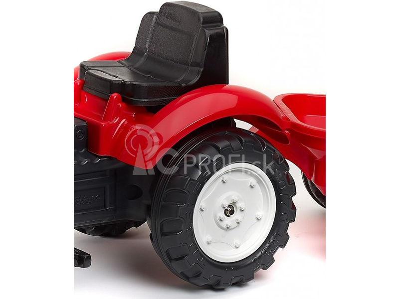 FALK – Šliapací traktor Garden master červený s vlečkou