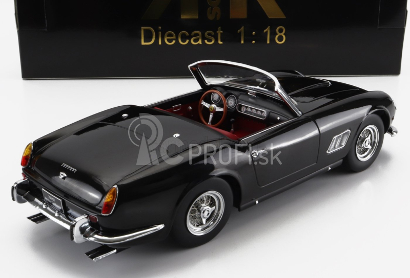 Ferrari 250gt California Spider v mierke kk s pevnou strechou 1960 1:18 čierna