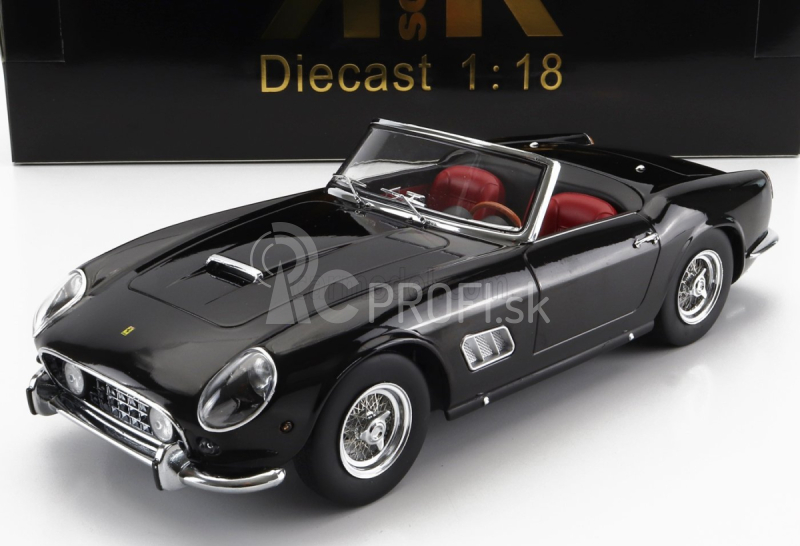 Ferrari 250gt California Spider v mierke kk s pevnou strechou 1960 1:18 čierna