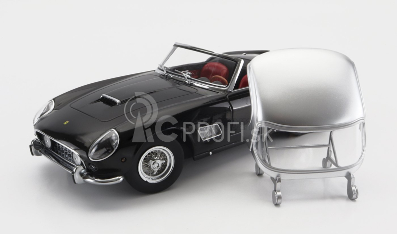 Ferrari 250gt California Spider v mierke kk s pevnou strechou 1960 1:18 čierna