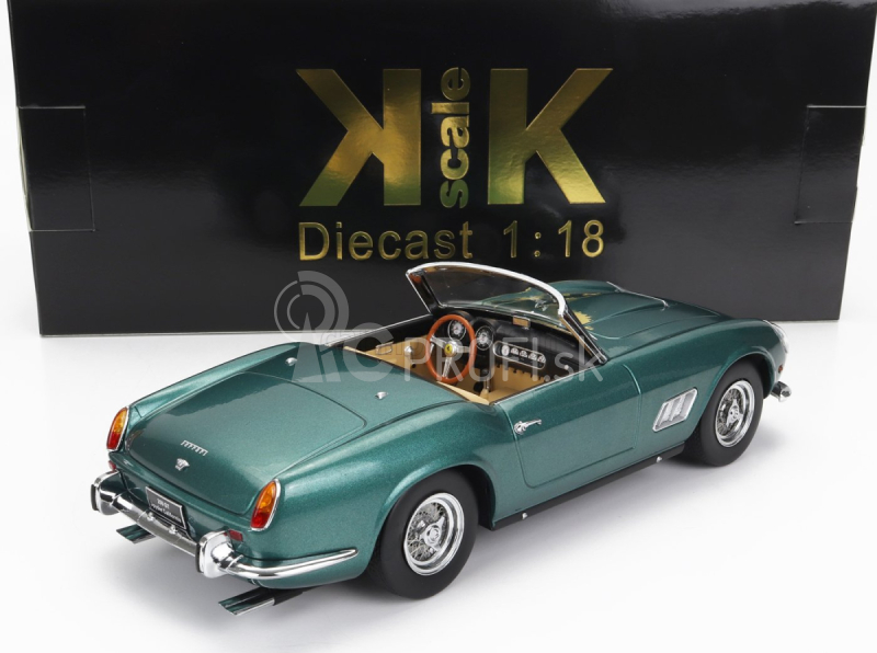 Ferrari 250gt California Spider v mierke kk s pevnou strechou 1960 1:18 zelená so striebornou