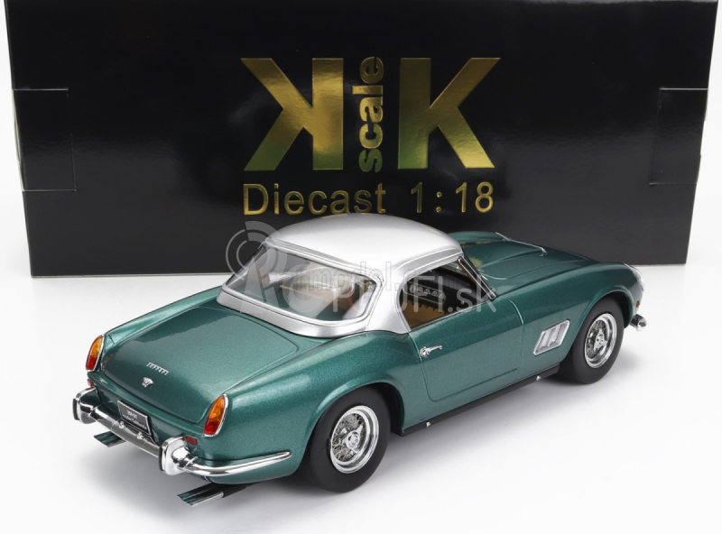 Ferrari 250gt California Spider v mierke kk s pevnou strechou 1960 1:18 zelená so striebornou