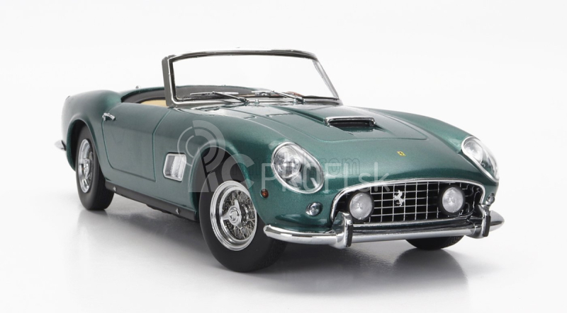 Ferrari 250gt California Spider v mierke kk s pevnou strechou 1960 1:18 zelená so striebornou