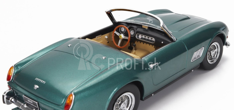 Ferrari 250gt California Spider v mierke kk s pevnou strechou 1960 1:18 zelená so striebornou